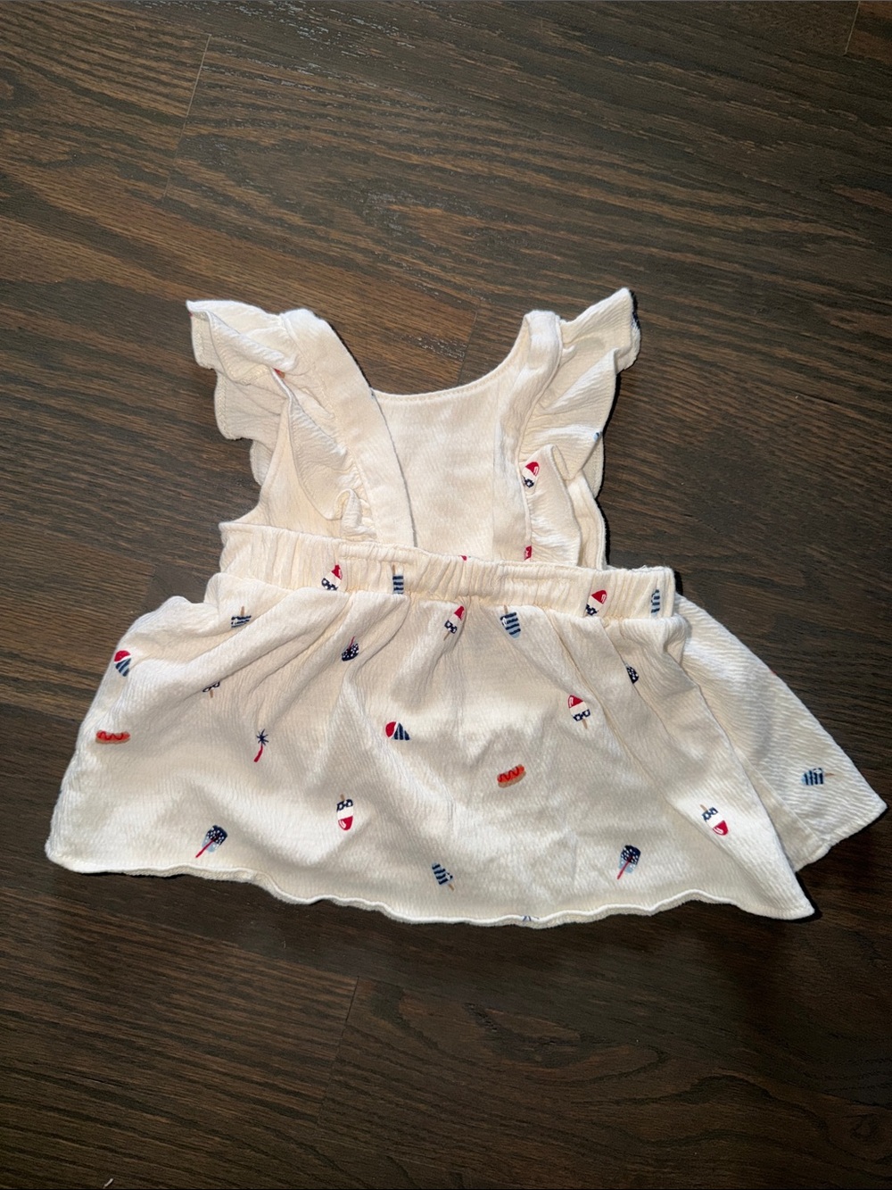 Carter’s 12M Patriotic Red White Blue Ruffle Dress Bloomers Set - Picture 6 of 6